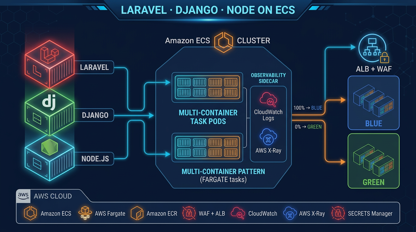 How to Run Production Laravel, Django, and Node Apps on ECS (2026)